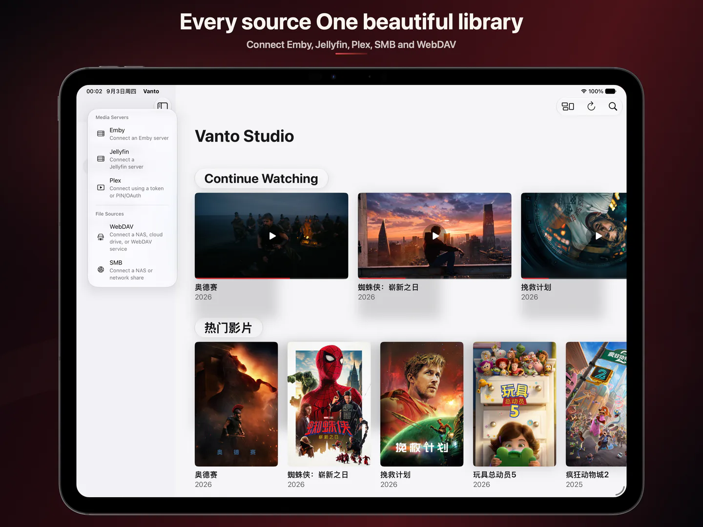 SMB, WebDAV i biblioteka